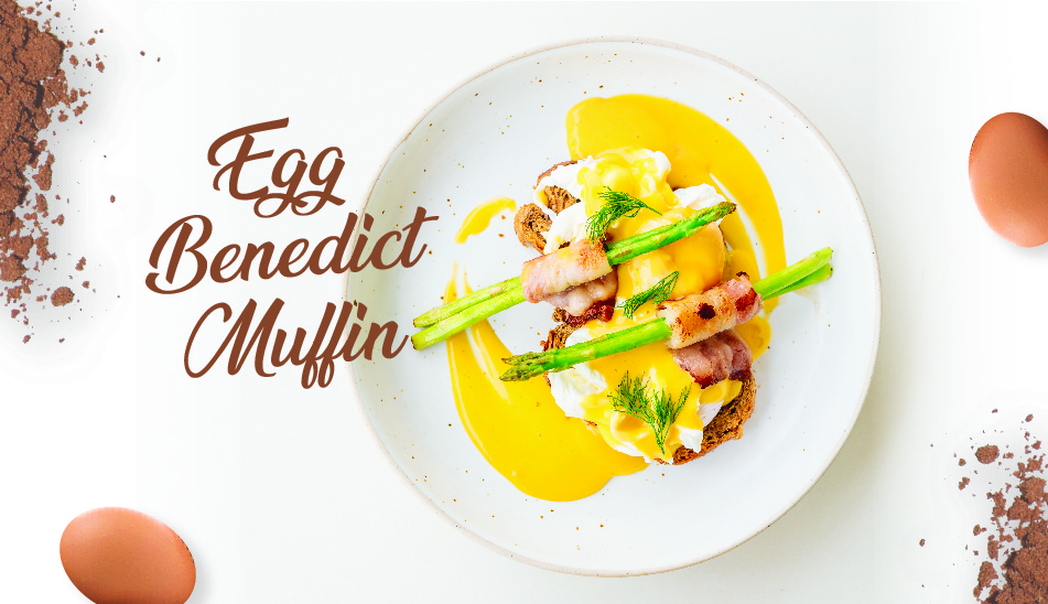 Fiesta Eggs Benedict Muffin dengan Saus Hollandaise